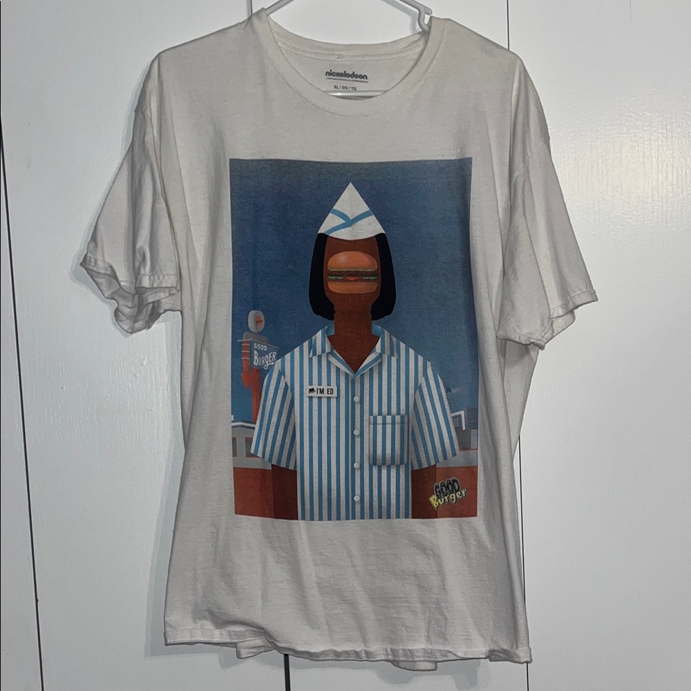 Nickelodeon White Good Burger Graphic Short Sleeve Tee